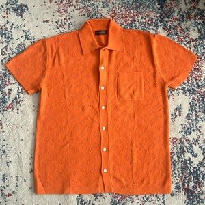Louis Vuitton monogram pointelle short-sleeve cotton shirt
